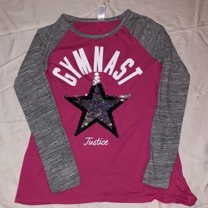 Flippy Sequins Long Sleeve Gymnast Tee